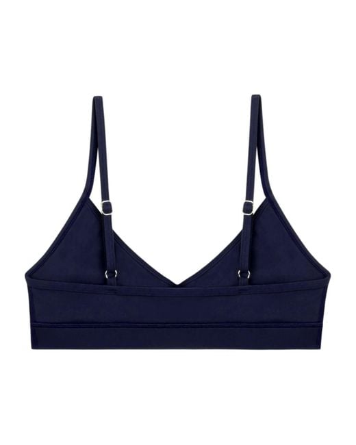 Sporty & Rich Blue V-Neck Sports Bra