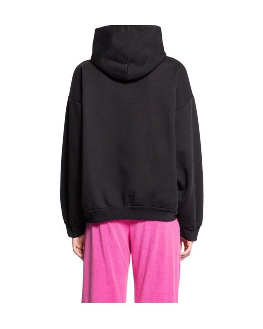 Balenciaga Black Bb Logo Embossed Hoodie