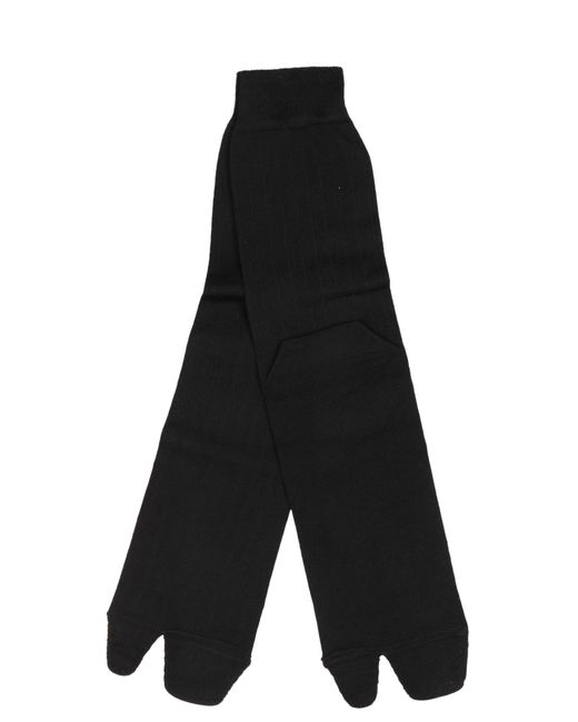 Maison Margiela Black Ribbed Tabi Socks for men