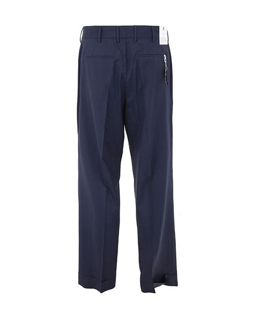 PT01 Blue Logo Casual Pants for men