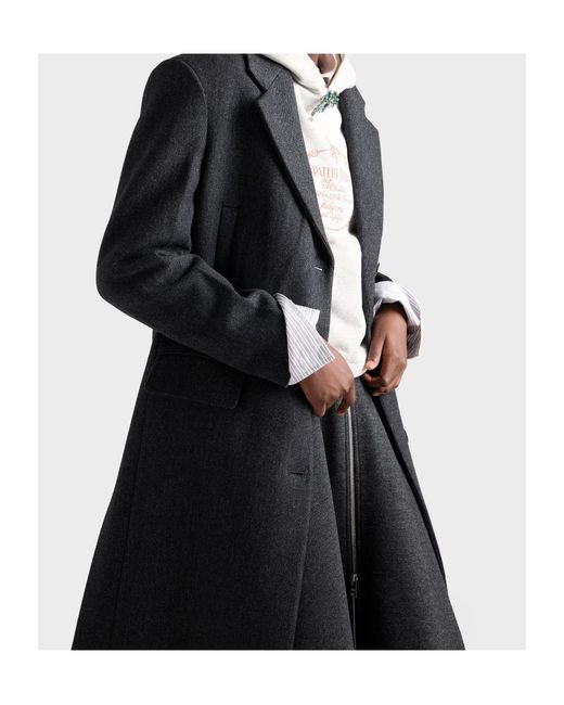 Prada Black Double Wool Midi-Skirt
