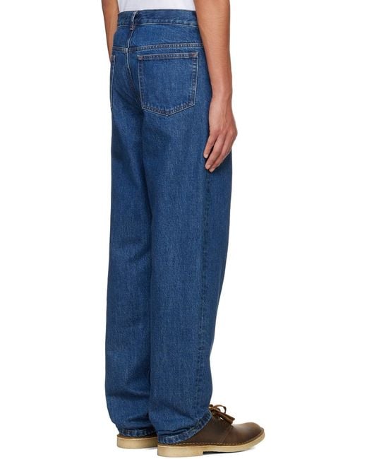 A.P.C. Blue Fairfax Straight Leg Jeans