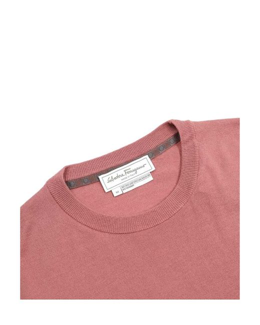 Ferragamo Red Round-Neck Sweater for men