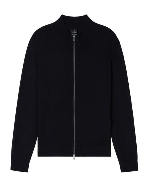 ARMANI EXCHANGE Blue Zip-Up Cardigan for men