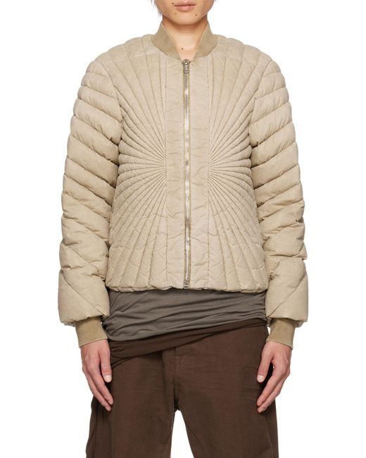 Moncler Brown Radiance Flight Padded Bomber Jacket for men