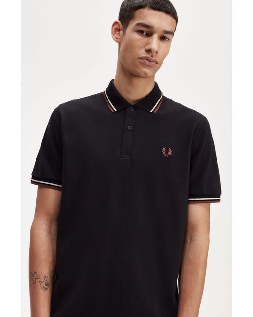 Fred Perry Black Polo Shirt for men