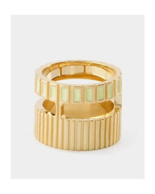 Ivi Metallic Slot Eggshell Ring