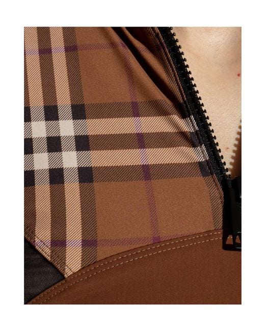 Burberry White Checked Stretch-Jersey Cropped Top