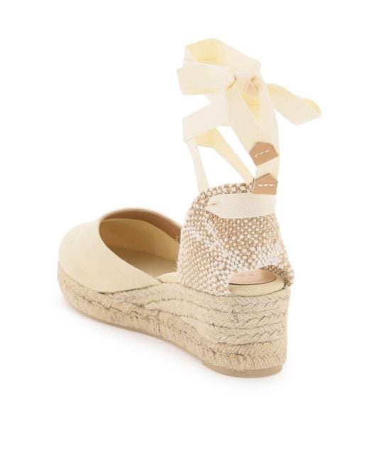 Castaner Natural Castañer Carina Ankle Strapped Wedge Espadrilles