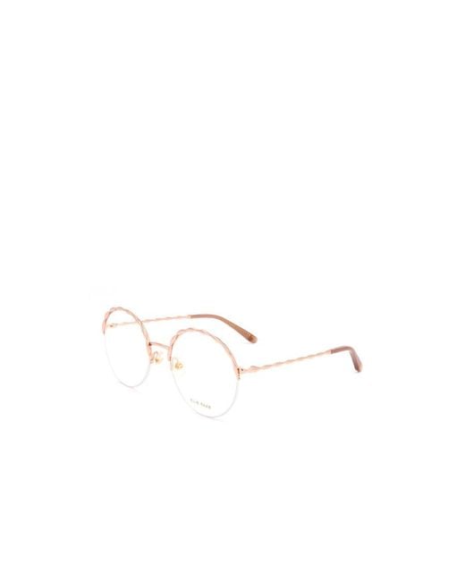 Elie Saab White Round Frame Glasses