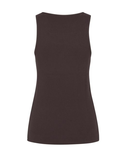 Givenchy Brown 4G Plaque Tank Top