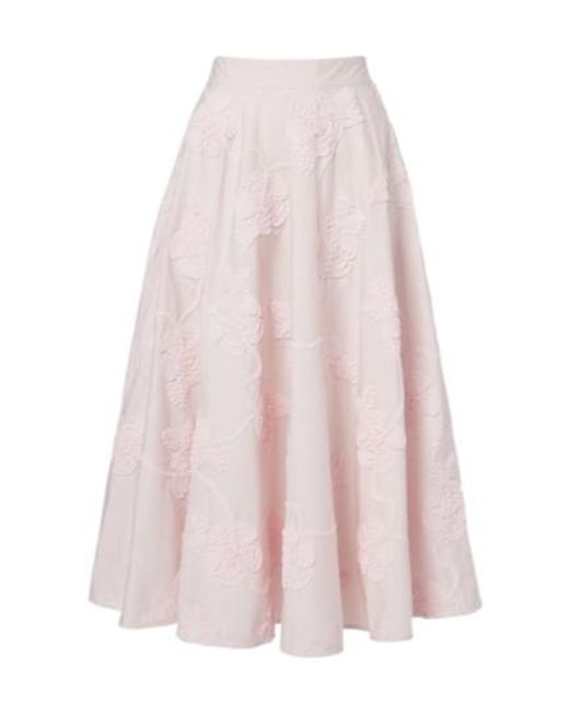 ROTATE BIRGER CHRISTENSEN Pink Berty Embroidered Long Dress
