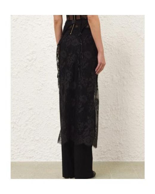 Zimmermann Black Valiant Lace Wrap Pants