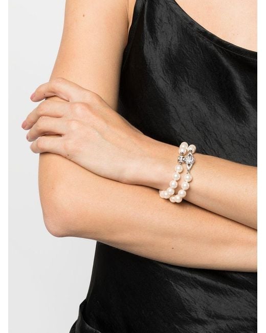 Vivienne Westwood White Graziella Pearl Bracelet