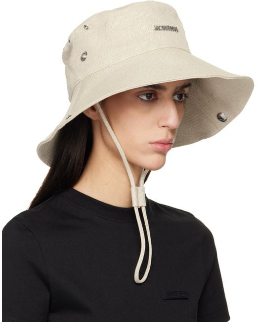 Jacquemus White The De-Nîmes Denim Bucket Hat for men