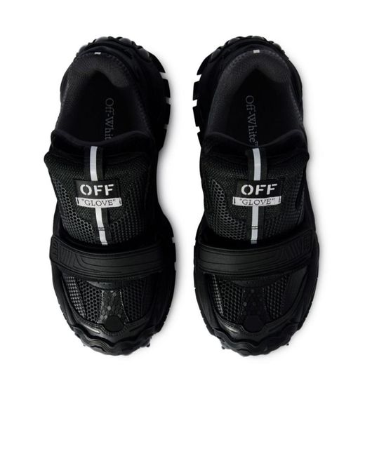 Off-White c/o Virgil Abloh Black Men Panelled Chunky Sneakers for men