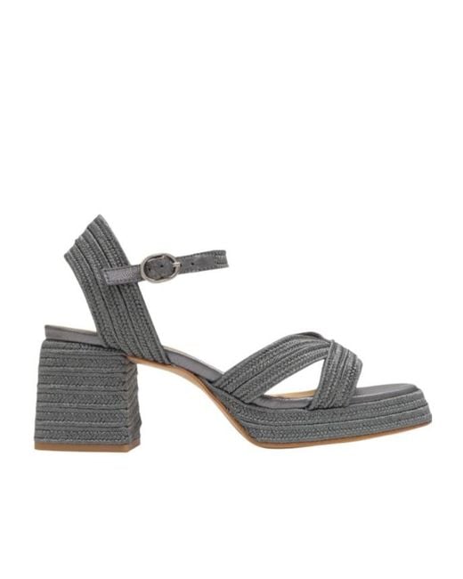 Castaner Metallic Castañer Vallita 142 Platform Heeled Sandals