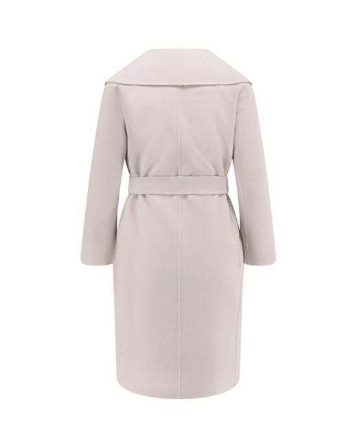 Max Mara Gray Belted Wrap Coat