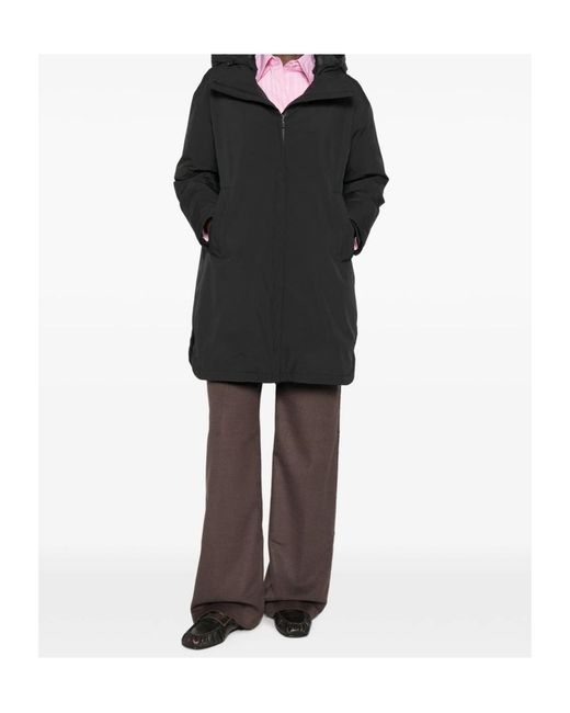 Herno Black Long-Sleeve Hooded Down Jacket