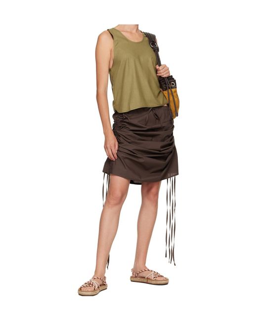 Baserange Green Sleeveless Round Neck Top