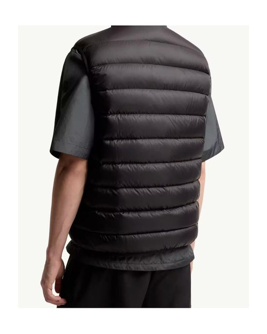 Moncler Blue Deneb Zip-Up Padded Gilet for men