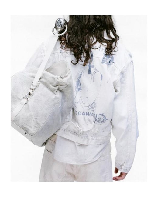 Enfants Riches Deprimes Gray Enfants Riches Déprimés Type Viii Buttoned Distressed Denim Jacket for men
