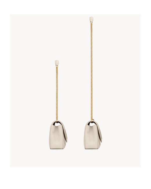 Saint Laurent White Loulou Matelassé Small Shoulder Bag