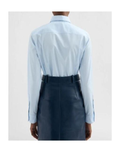 Jil Sander Blue Lightweight Poplin Shirt