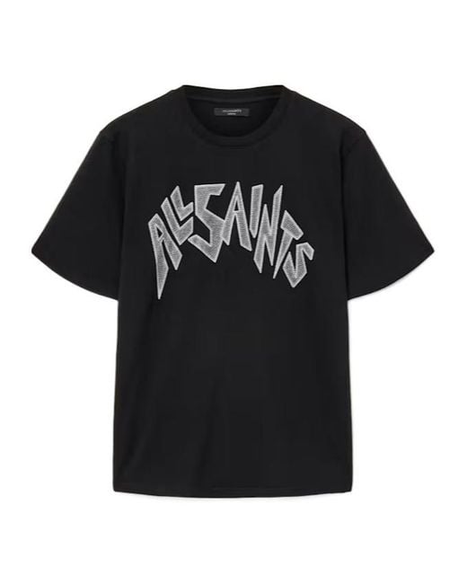 AllSaints Black Zinc Boyfriend T-Shirt