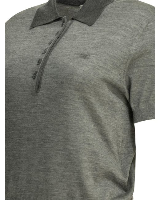 Céline Gray Short-Sleeved Polo Shirt