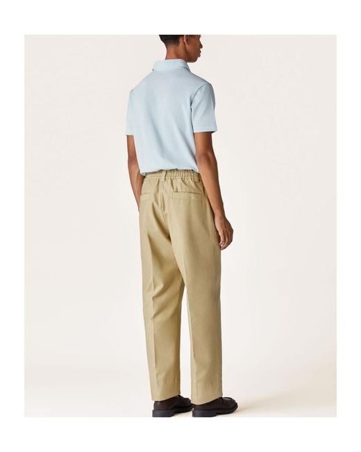 Loro Piana Blue Short-Sleeved Polo Shirt for men