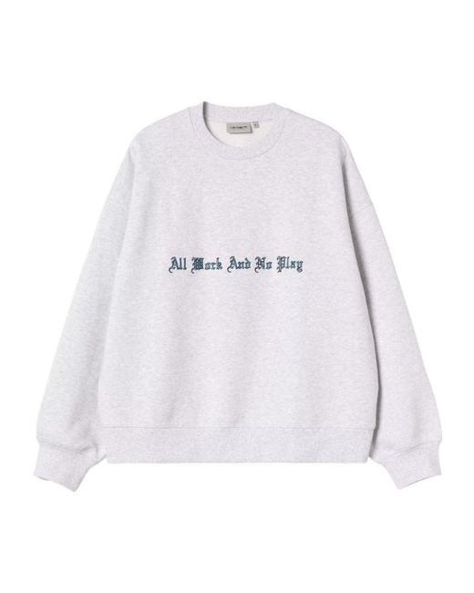 Carhartt White No Play Sweatshirt for men