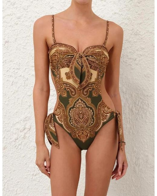 Zimmermann Natural Sleeveless Swimsuit
