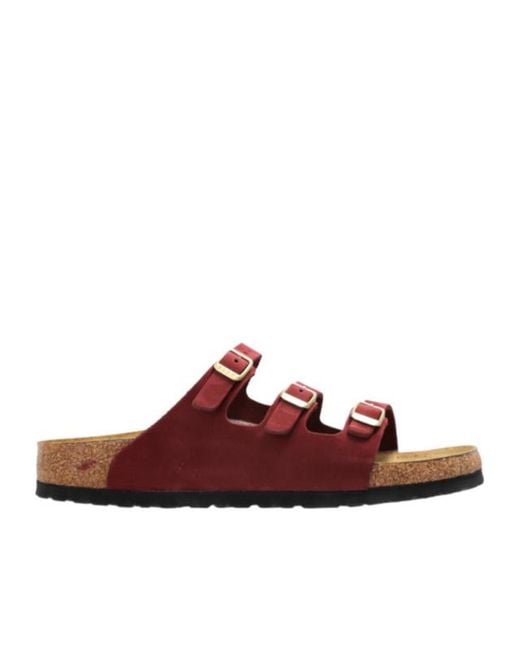 Birkenstock Brown Florida Fresh Triple-Strapped Slides