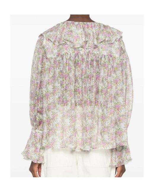 Raquel Diniz White Printed Top