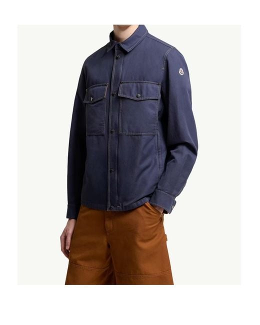Moncler Blue Watagua Overshirt Jacket for men
