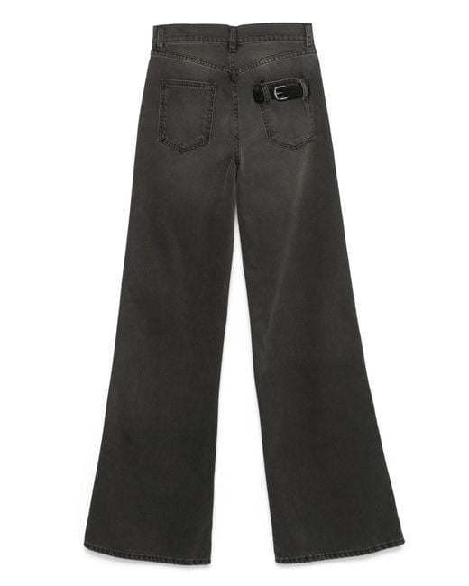 Coperni Gray Decorative-Buckle Jeans