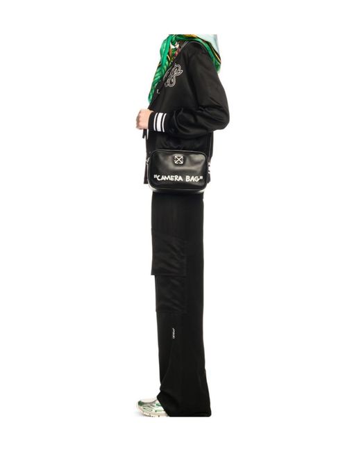Off-White c/o Virgil Abloh Black Jitney Quote Camera Bag for men