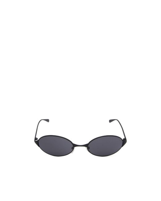 McQueen White Neo Oval Sunglasses