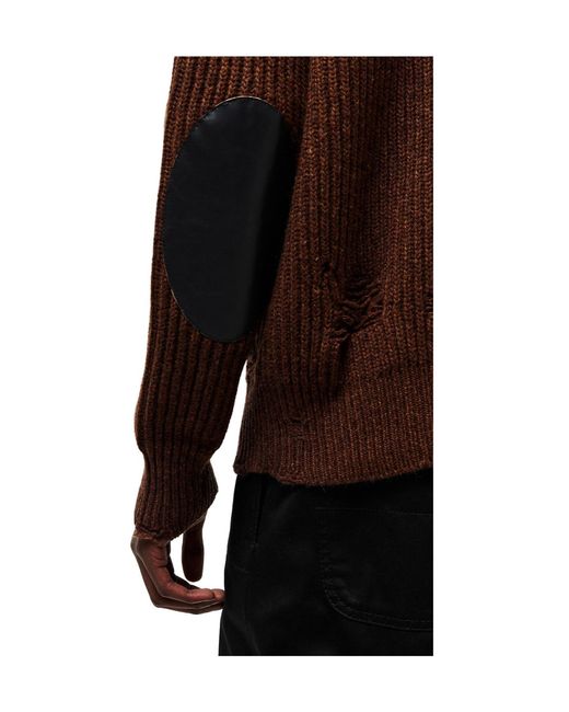 MM6 by Maison Margiela Brown Zip-Through Knitted Cardigan for men