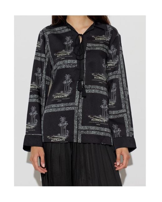 AllSaints Black Lettie Shirt