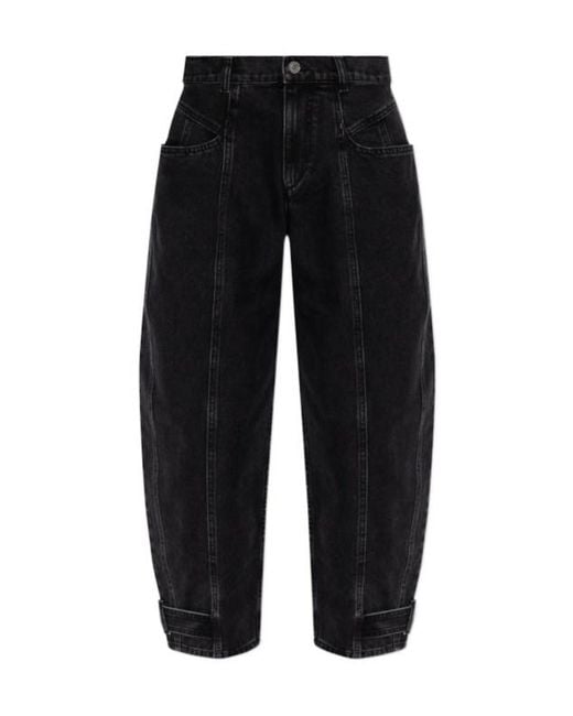 Isabel Marant Black Leja Tapered Jeans