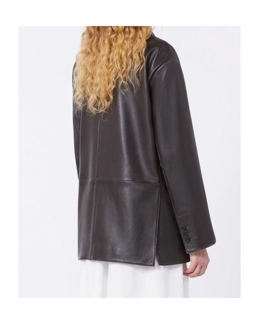 Max Mara Gray Wkdpila Chest-Pocket Jacket
