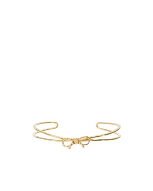 Ferragamo White Bangle With Bow