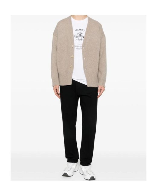 Iceberg White Graphic T-Shirt for men