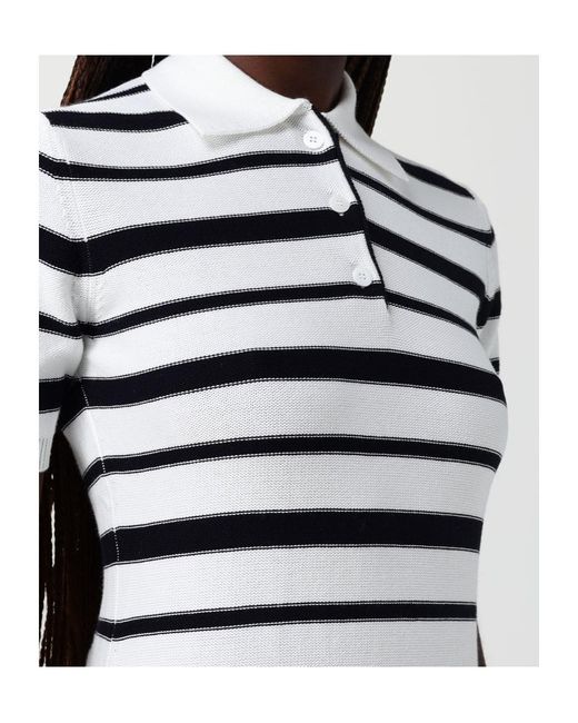 Max Mara Blue Short-Sleeved Knit Polo Shirt