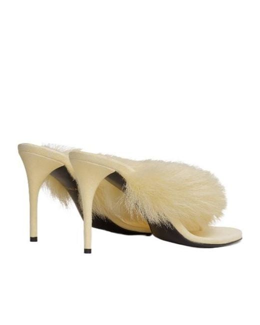Alaïa Natural Alaïa Heeled Thong Mules