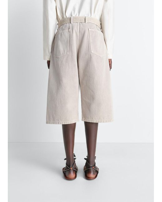 Lemaire White Denim Shorts for men