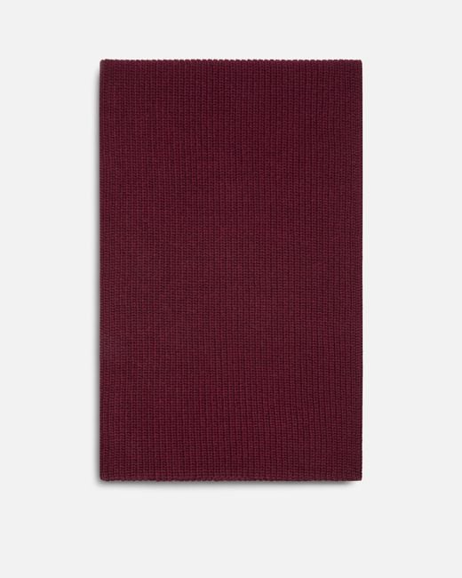 Pinko Purple Ribbed Logo-Patch Scarf