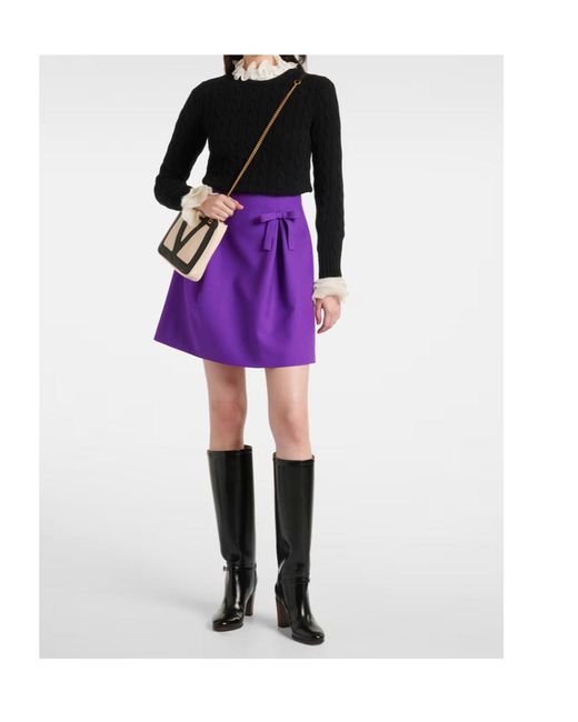 Valentino Purple Bow Skirt